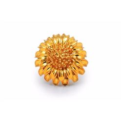 A Gold Flower Pin, by Cartier