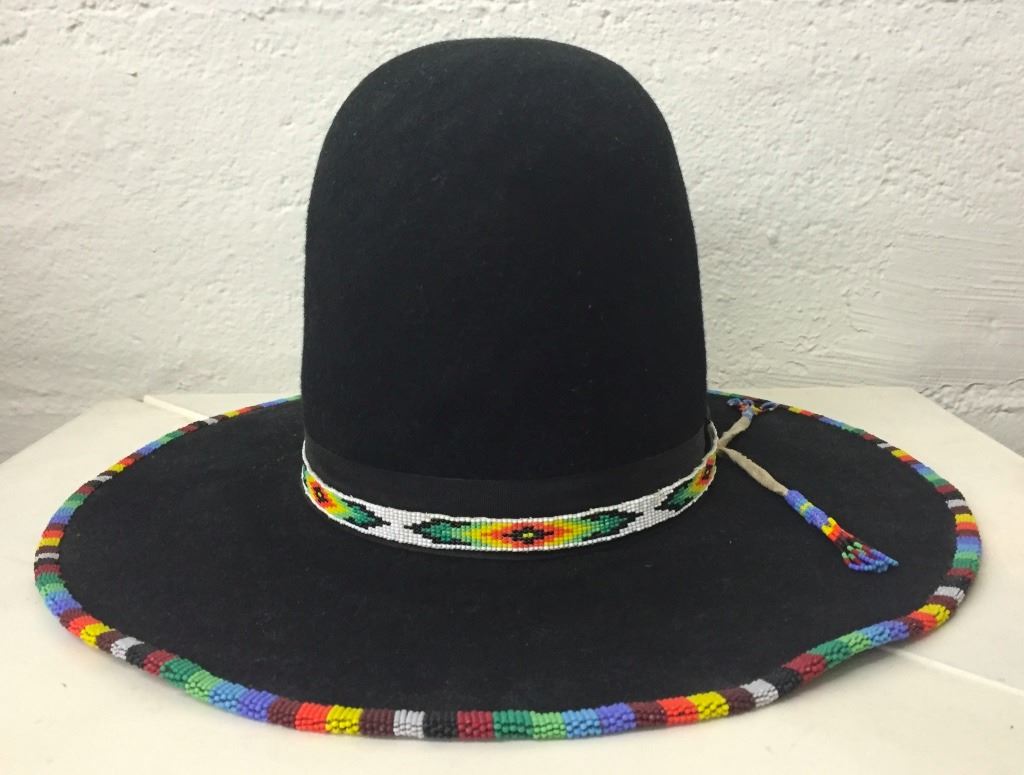 Vintage Navajo Beaded Felt Hat