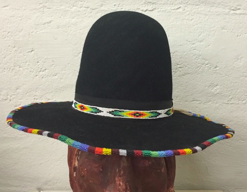 Vintage Navajo Beaded Felt Hat