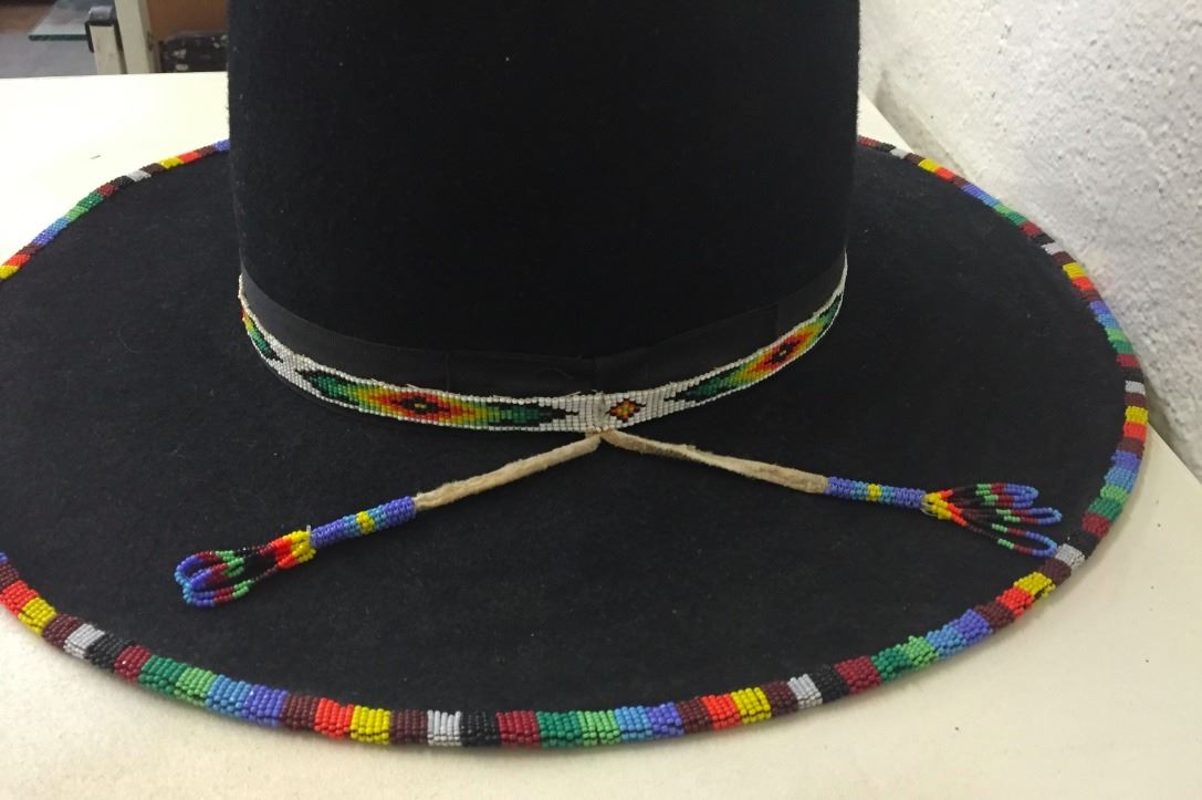 Vintage Navajo Beaded Felt Hat