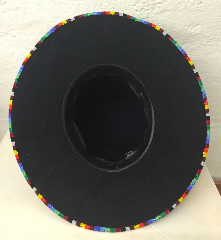 Vintage Navajo Beaded Felt Hat