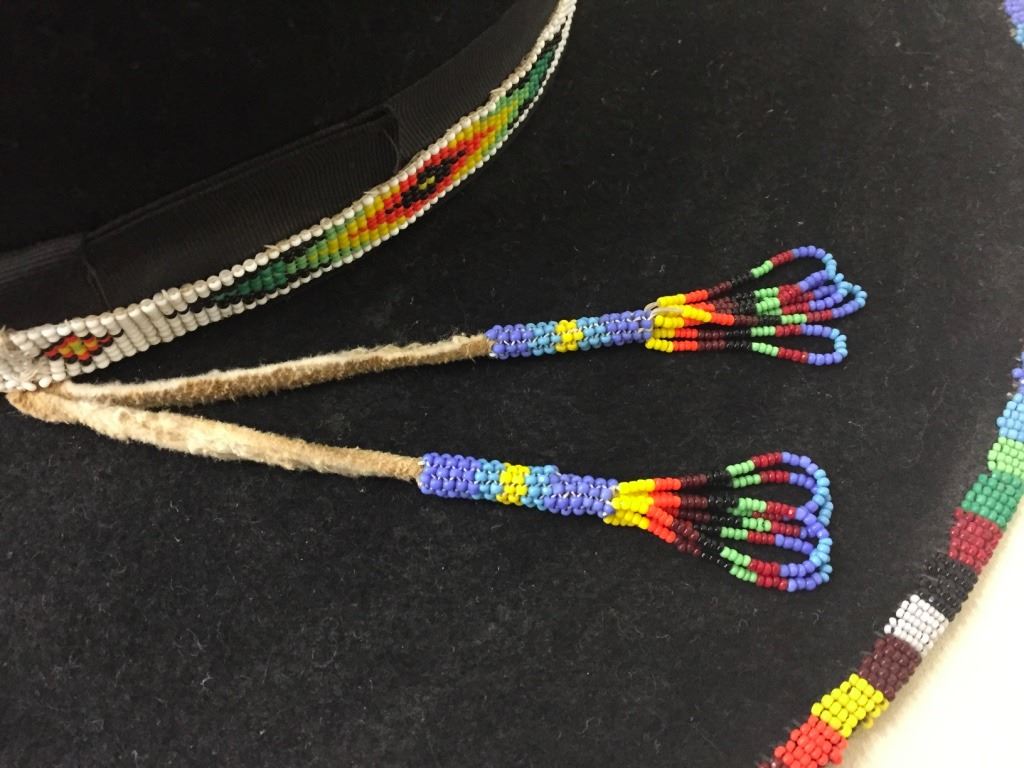 Vintage Navajo Beaded Felt Hat