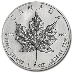 (10) Silver 1 oz Maple Leaf Bullion
