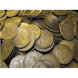 Lot of 100 Peace Dollars Circulated