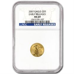 2007 (1/10 oz) Gold Eagle-MS-69 NGC