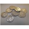 Image 1 : Lot of 10 Franklin 90% Silver Halves-Circulated