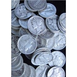 LOT OF 400 MERCURY DIMES