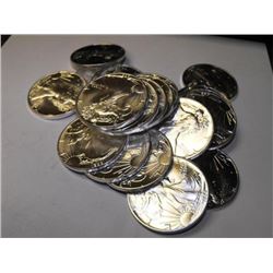 Lot of 20 Silver Eagles