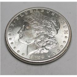 1886 P BU Morgan Silver Dollar