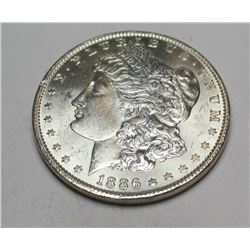 1886 P BU Morgan Silver Dollar
