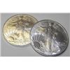 Image 1 : Lot of (2) US SIlver Eagles - BU Grade -