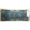 Image 2 : 1864 $ 10 Confederate Currency CU Grade