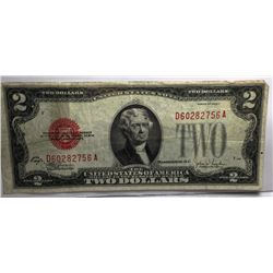 1928 Red Seal $ 2 Bill US Note