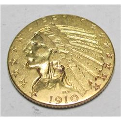 1910 P $ 5 Gold Indian