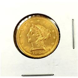 1904 $ 2.5 Gold Liberty