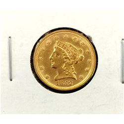 1852 Better Date $ 2.5 Gold Liberty