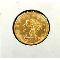 1907 $ 2.5 Gold Liberty HIGH GRADE