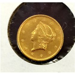 1852 $ 1 Gold Liberty Type I