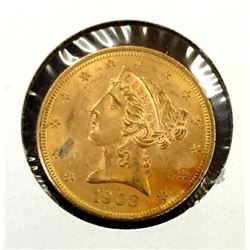 1903 $ 5 Gold Liberty