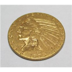 1909 $ 5 Gold Indian Coin