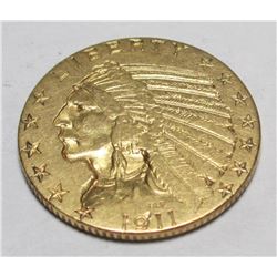 1911 P $ 5 Gold Indian