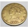 Image 1 : 1901 s $ 10 Gold Liberty