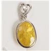 Image 1 : #5-14K YELLOW GOLD SAPPHIRE & DIAMOND PENDANT