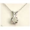 Image 1 : #11-14K WHITE GOLD DIAMOND PENDANT NECKLACE