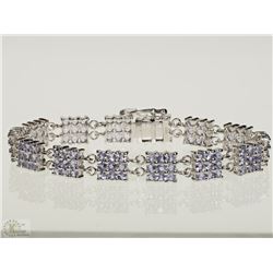 #15-STERLING SILVER TANZANITE BRACELET