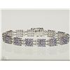 Image 1 : #15-STERLING SILVER TANZANITE BRACELET