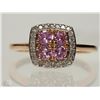 Image 1 : #17-10K ROSE GOLD SAPPHIRE & DIAMOND RING SIZE 7