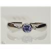 Image 1 : #21-10K WHITE GOLD TANZANITE &DIAMOND RING SIZE 7