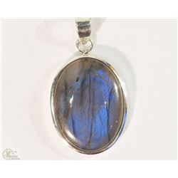 #26-STERLING SILVER LABRADORITE PENDANT