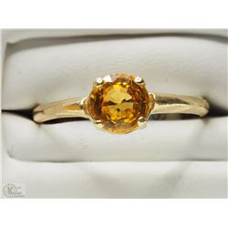 #27-14K YELLOW GOLD YELLOW SAPPHIRE RING SIZE 7