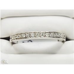 #35-14K WHITE GOLD DIAMOND RING SIZE 6