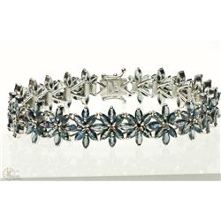 #41-STERLING SILVER SAPPHIRE BRACELET