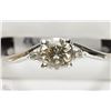 Image 1 : #43-14K WHITE GOLD DIAMOND RING SIZE 6