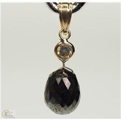 #44-14K YELLOW GOLD BLACK DIAMOND & WHITE DIAMOND