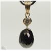 Image 1 : #44-14K YELLOW GOLD BLACK DIAMOND & WHITE DIAMOND