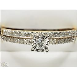 #45-10K YELLOW GOLD DIAMOND RING SET SIZE 7