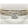Image 1 : #45-10K YELLOW GOLD DIAMOND RING SET SIZE 7