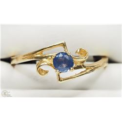 #47-14K YELLOW GOLD SAPPHIRE RING SIZE 6