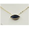Image 1 : #49-10K YELLOW GOLD SAPPHIRE  NECKLACE