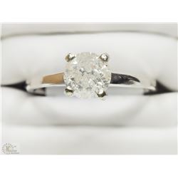 #50-14K WHITE GOLD DIAMOND SOLITAIRE RING