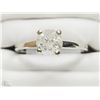 Image 1 : #50-14K WHITE GOLD DIAMOND SOLITAIRE RING