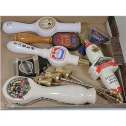 FLAT OF ASSORTED BEER TAPS