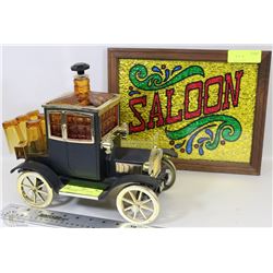 VINTAGE MUSICAL CAR BAR DECANTER