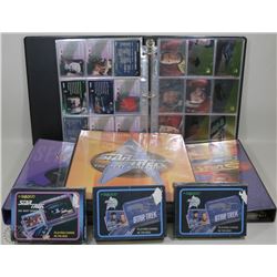 LOT OF STAR TREK COLLECTABLES INCLUDING 4 BINDERS