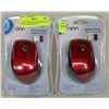 Image 1 : 2 NEW CORDLESS RED MOUSES FOR COMPUTER WITH CHIP