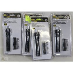 LOT OF 6 LED FLASHLIGHT PRECISION SCREWDRIVER SET